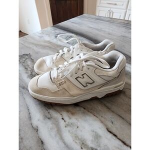 New Balance 550 Womens Sea Salt Macadamia Nut White Sneakers Size 7
